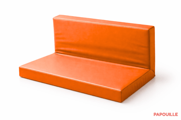Mobilier - Meuble en mousse et Pouf - Banquette ras de sol sans armature orange