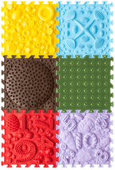 Motricité - Eveil Sensoriels et Tactiles - Tapis puzzle sensoriel / tactile nature