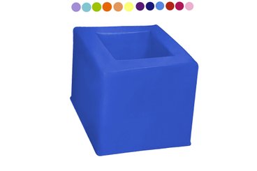 Mobilier - Meuble en mousse et Pouf - Cube de rangement 28 cm - Bleu