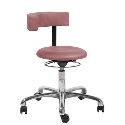 Mobilier - Tabouret et Assise au sol - Siège ergonomique à roulettes 360° avec dossier petite enfance - Rose