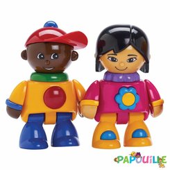 Jouets - Figurines - Figurines articulées les 4 copains d'école ( tolo )