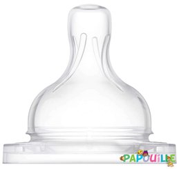 Repas - Tétine et Sucette - 2 tétines bébé débit lent air flex 1 mois +