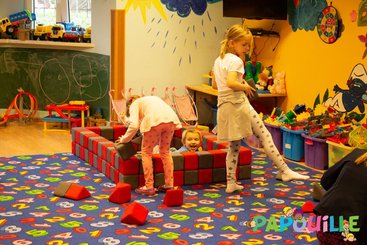 Motricité - Jeux de Motricité Libre - Cubes de constructions magnétiques de psychomotricité tissu 100 pièces bleu