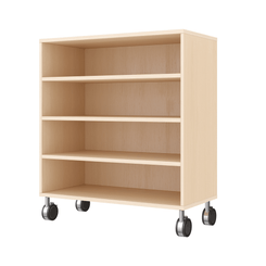 Mobilier - Meuble de rangement scolaire - Meuble de rangement 4 casiers à roulettes - Cléa