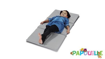 Motricité - Tapis de motricité bébé et enfant - Tapis pliable en 3 / grand modèle 114 x 56 x 2,5 cm gris souris