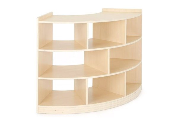 Mobilier - Meuble de rangement scolaire - Meuble quart de cercle. 8 compartiments