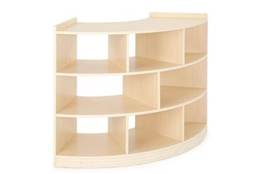 Mobilier - Meuble de rangement scolaire - Meuble quart de cercle. 8 compartiments