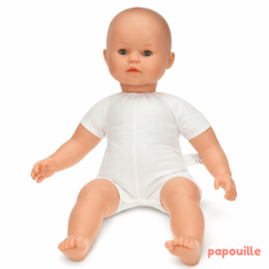 Jouets - Poupons, Peluches et Accessoires - Grand poupon bébé 50 cm Caucasien 