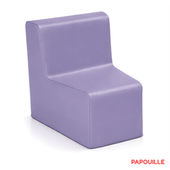 Mobilier - Meuble en mousse et Pouf - Chauffeuse d'angle hauteur 25cm parme