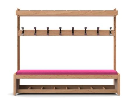 Mobilier - Banc vestiaire & Porte Manteaux - Banc vestiaire Assise Framboise