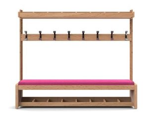 Mobilier - Banc vestiaire & Porte Manteaux - Banc vestiaire Assise Framboise