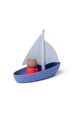 Jouets - Garages, Voitures et Circuits pour Enfant - Jouets de bain ours sur un bateau en silicone  - Little L