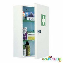 Médical et Prévention - Armoires à Pharmacie - Armoire multi-activités PHARMACIE 1 porte complète spéciale collectivité