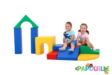 Motricité - Parcours de Motricité Crèche - Parcours en mousse original 10 pièces escapade multi couleur