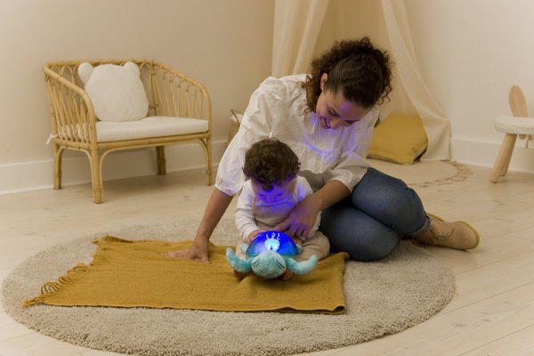 Couchage - Mobile de Lit Bébé et Veilleuse - Veilleuse tortue projection fonds marin