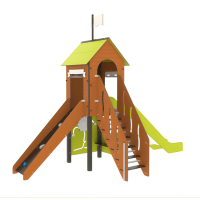 Mobilier - Aire de jeux et structure extérieure - Structure de jeux Grimpinat - Fixations courtes