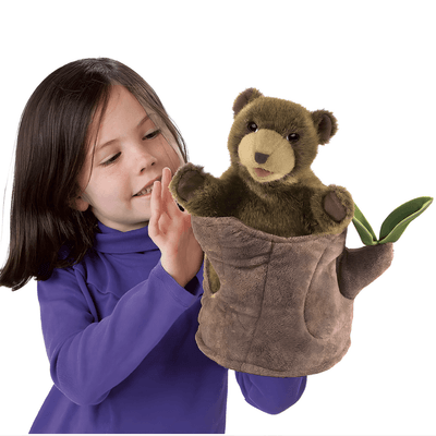 Jeux - Marionnettes, Théâtre  - Grande marionnette rétractable - Ours dans un arbre