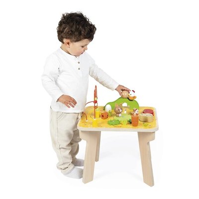 Jouets - Jouets à Empiler ou à Encastrer - Table d'Activités Ferme en bois