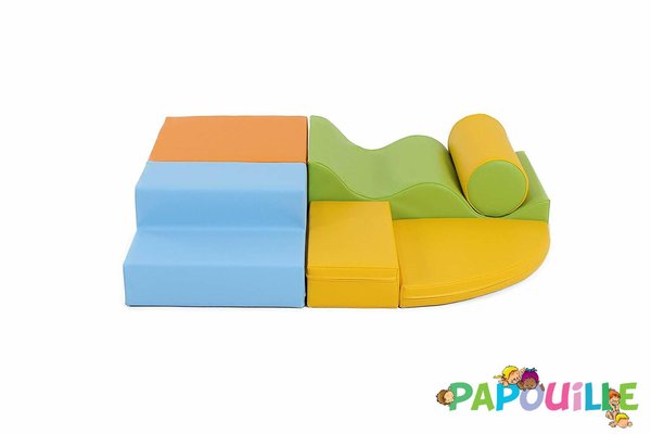Motricité - Parcours de Motricité Crèche - Kit de motricité enfant 6 modules pastel