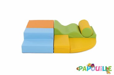 Motricité - Parcours de Motricité Crèche - Kit de motricité enfant 6 modules pastel