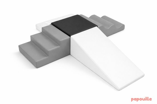 Motricité - Parcours de Motricité Crèche - Kit tipas apprentissage de la marche 5 modules en mousse pvc monochrome