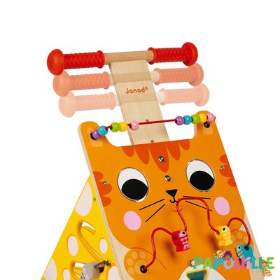 Jeux - Porteurs, Draisiennes, Marcheurs - Chariot multi-activités chat en bois enfant (janod)