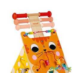 Jeux - Porteurs, Draisiennes, Marcheurs - Chariot multi-activités chat en bois enfant (janod)