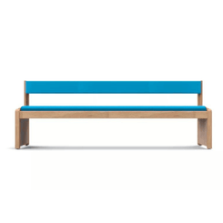 Mobilier - Banc vestiaire & Porte Manteaux - Banc en bois avec dossier bleu wkc