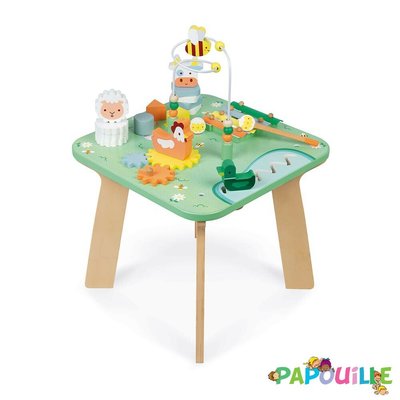 Jouets - Jouets à Empiler ou à Encastrer - Table d'activités enfant en bois la prairie