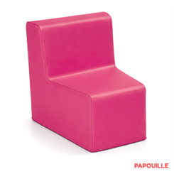 Mobilier - Meuble en mousse et Pouf - Chauffeuse d'angle hauteur 25cm fuchsia