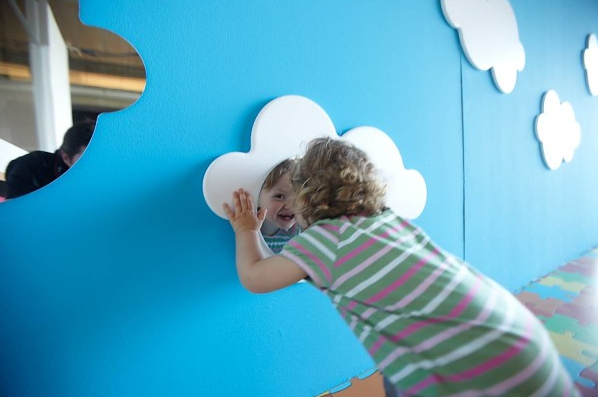 Miroir nuage Miroir en bois incassable, décorations en bois pour