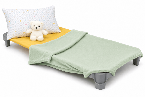 Couchage - Couverture de Lit Enfant - Couverture polaire microfibre vert amande pour couchette 75 x 115cm
