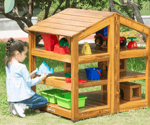 Mobilier - Meuble de rangement scolaire - Etagère d'extérieur en bois