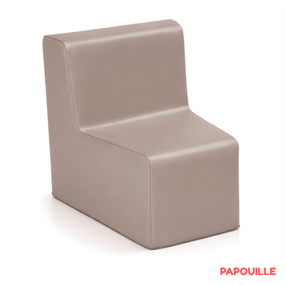 Mobilier - Meuble en mousse et Pouf - Chauffeuse d'angle hauteur 25cm taupe