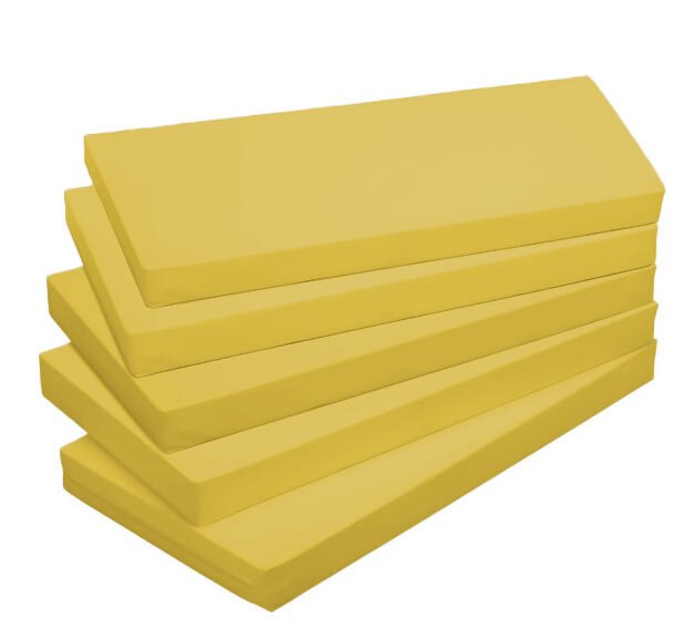 Lot de 5 matelas en tissu lavable 60 x 120 jaune