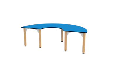 Mobilier - Table crèche et scolaire - Table demi lune réglable 150 x 75cm - T00 - T2 - Bleu