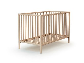 Couchage - Lit Crèche en Bois bébé, enfant - Lit bébé 60x120 simple Naturel  sans traitement ni peinture