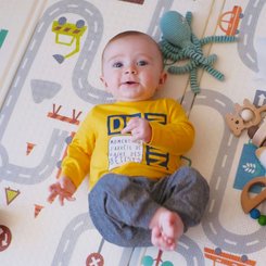 Jouets - Tapis et Jeux d'Éveil, Portiques d'Activité - Tapis Double Face La Ville et la Foret