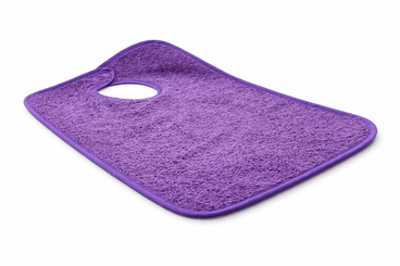 Repas - Bavoir - Bavoir à pressions éponge coton 37 x 50 cm prune