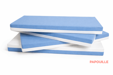 Couchage - Matelas Enfant, Plan incliné et Literie Bébé - Lot 5 matelas imperméable bicolor 60x120x10 blanc/bleu