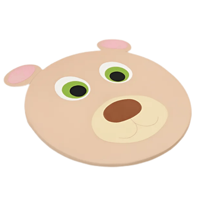 Motricité - Tapis de motricité bébé et enfant - Tapis en mousse - Ours - 100 x 100 x 3 cm