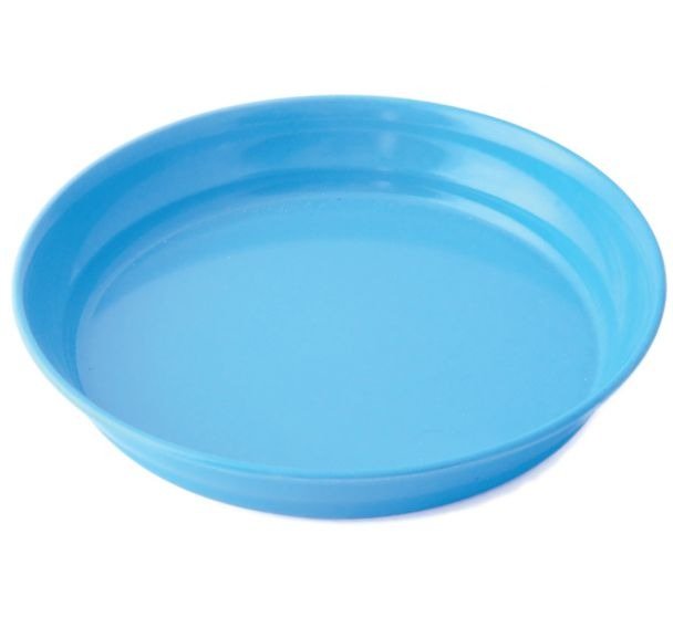 Assiette creuse mélamine 18,5cm bleu