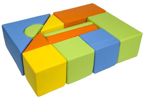 Motricité - Parcours de Motricité Maternelle - Set de 11 blocs en mousse pour structure de motricité complète multi-couleurs