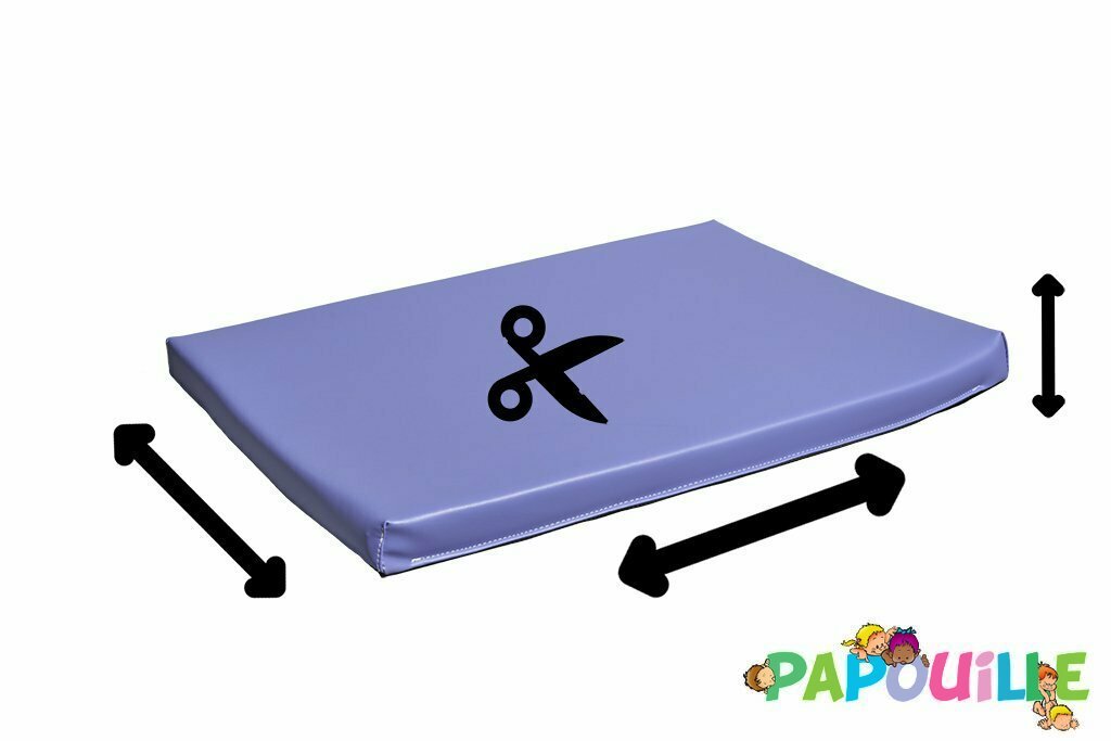 Matelas plat ep 4cm sur mesure turquoise