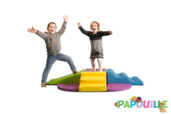 Motricité - Parcours de Motricité Crèche - Kit de modules essentiel tipas avec tapis en mousse pvc