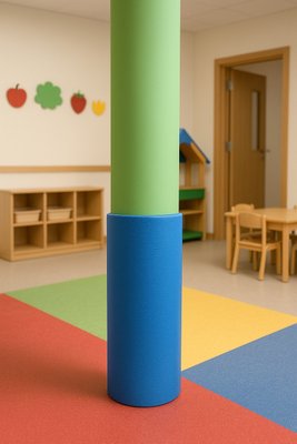 Médical et Prévention - Protection sur Mesure - Protection de poteau en mousse cylindrique intérieur et extérieur
