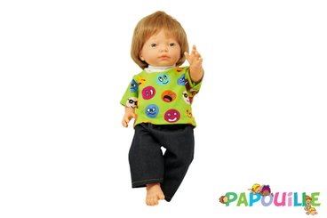 Jouets - Poupons, Peluches et Accessoires - Poupon corps dur avec cheveux européen 40cm garçon mazal