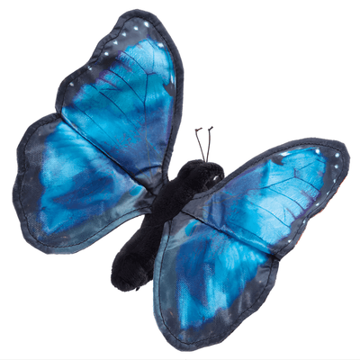Jeux - Marionnettes, Théâtre  - Marionnette à doigt - Papillon Morpho bleu