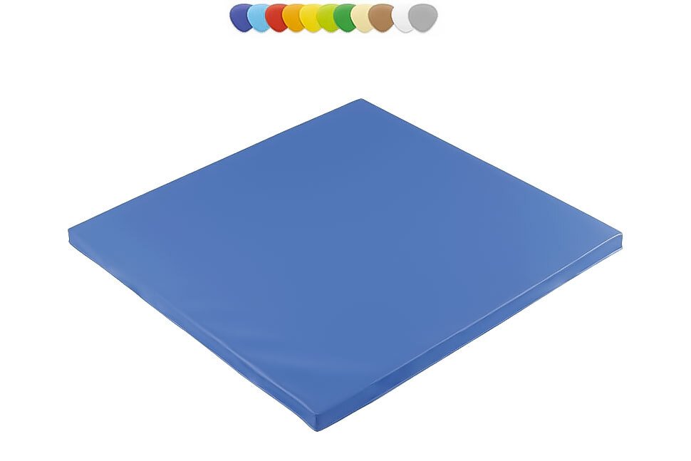 Tapis carré d'évolution en mousse pvc 130x130x2cm bleu