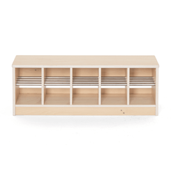 Mobilier - Meuble de rangement scolaire - Banc vestiaire 10 casiers 100x33x35cm - Pomi